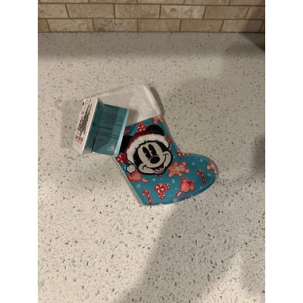 Disney Parks 2022 Santa Mickey Mouse Mini Stocking sb